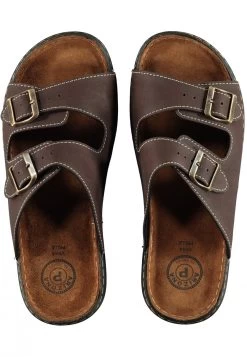 Ciabatte A Fascia Arizona 636 Con Sottopiede In Pelle E Doppio Cinturino