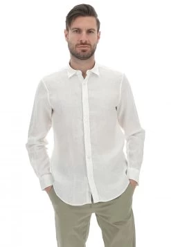 Camicia In Lino Manica Lunga Gianni Lupo Uomo