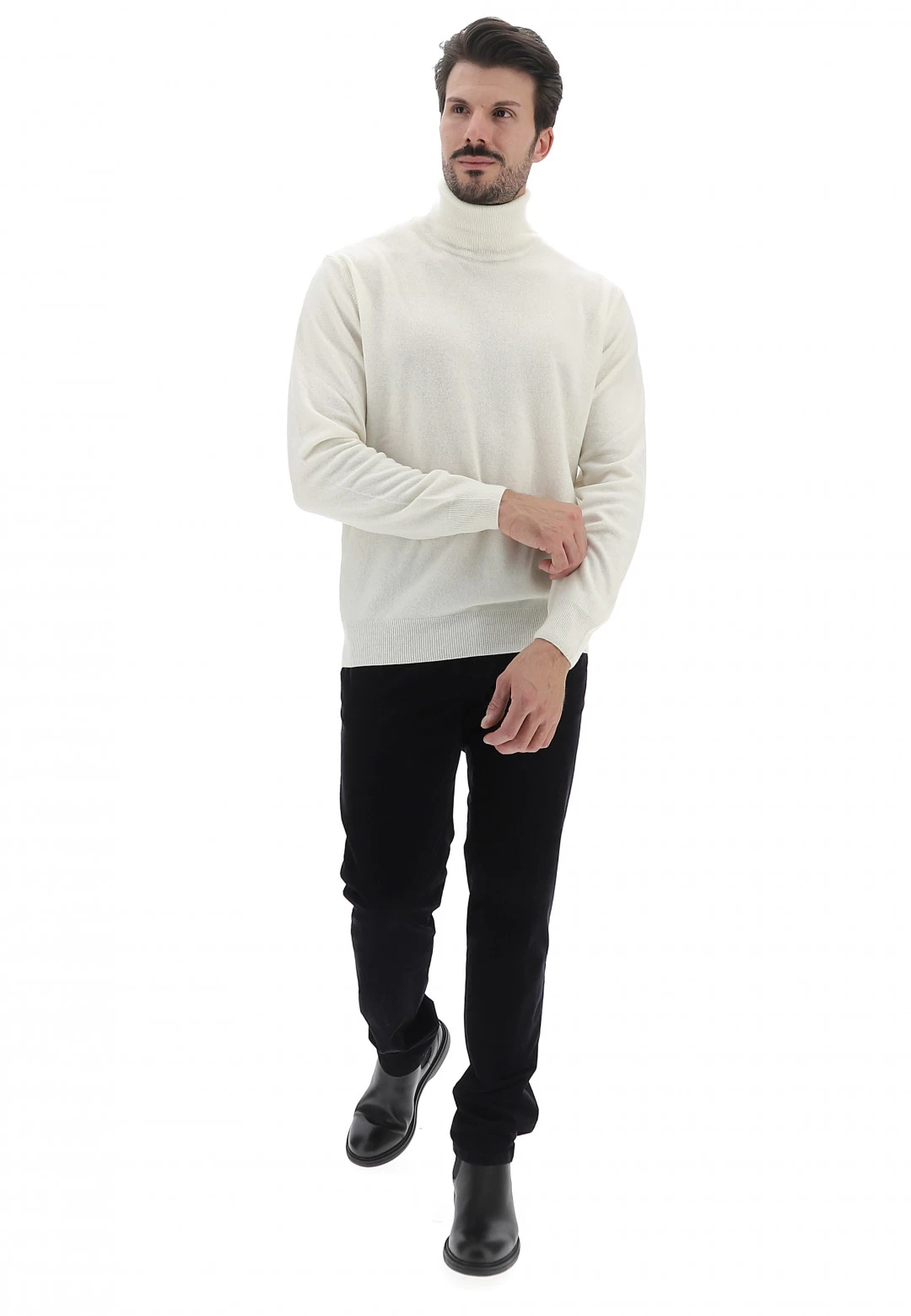 Dolcevita Uomo Morgano In Misto Lana Merino E Cashmere Made In Italy 6 Dolcevita Uomo Morgano In Misto Lana Merino E Cashmere Made In Italy - immagine 4