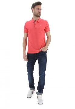Polo Tommy Jeans In Cotone Piquet Con Bandierina Logo Applicata -Negozio Da Uomo Alla Moda c48cf656deed58bf6c1a3192c041da02