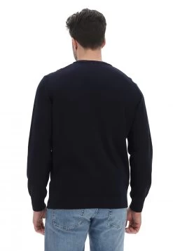 Maglioncino Girocollo Lacoste Uomo Tinta Unita Con Logo A Contrasto Sul Petto -Negozio Da Uomo Alla Moda c5faea5b1508b64e071831cb6eb8d572