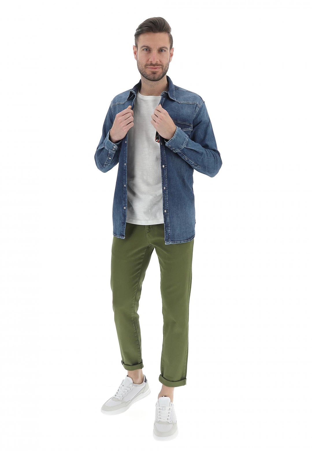 Camicia In Denim Gas Uomo Con Bottoni A Pressione 6 Camicia In Denim Gas Uomo Con Bottoni A Pressione - immagine 4