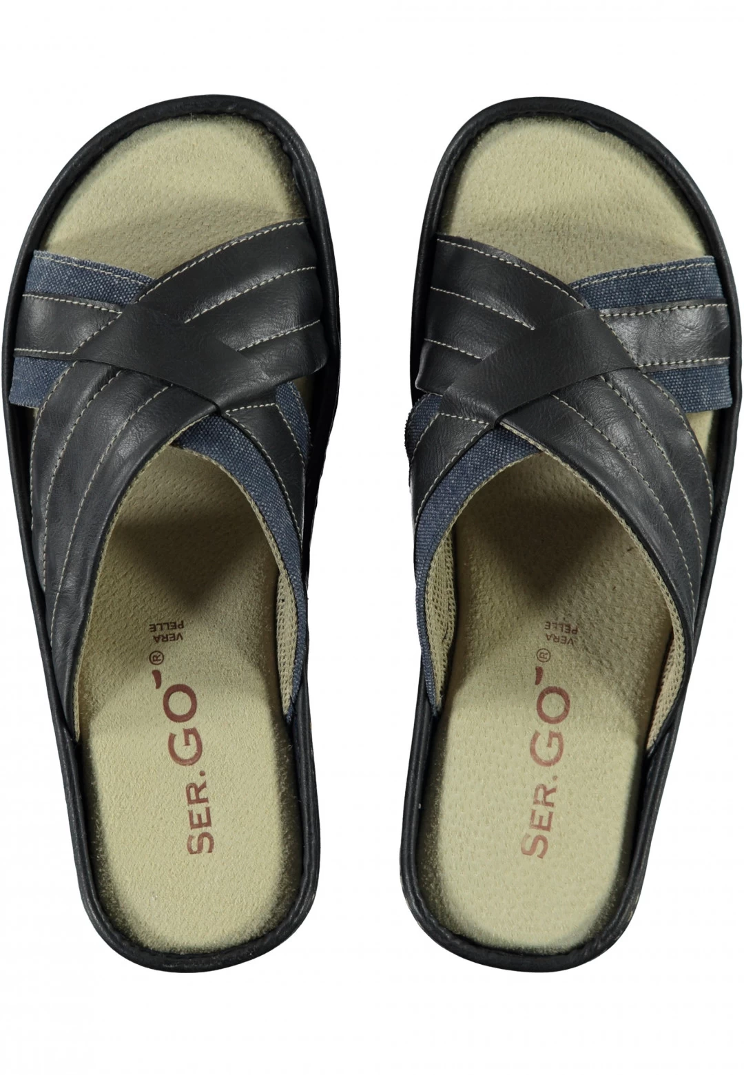 Ciabatte Ser.gò 1982-108 Con Sottopiede In Pelle 3 Ciabatte Ser.gò 1982-108 Con Sottopiede In Pelle