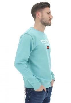 Felpa Girocollo Tommy Jeans Uomo Con Logo Grande Al Centro -Negozio Da Uomo Alla Moda cbfdf1df98067be9c8da6b08443cfa26