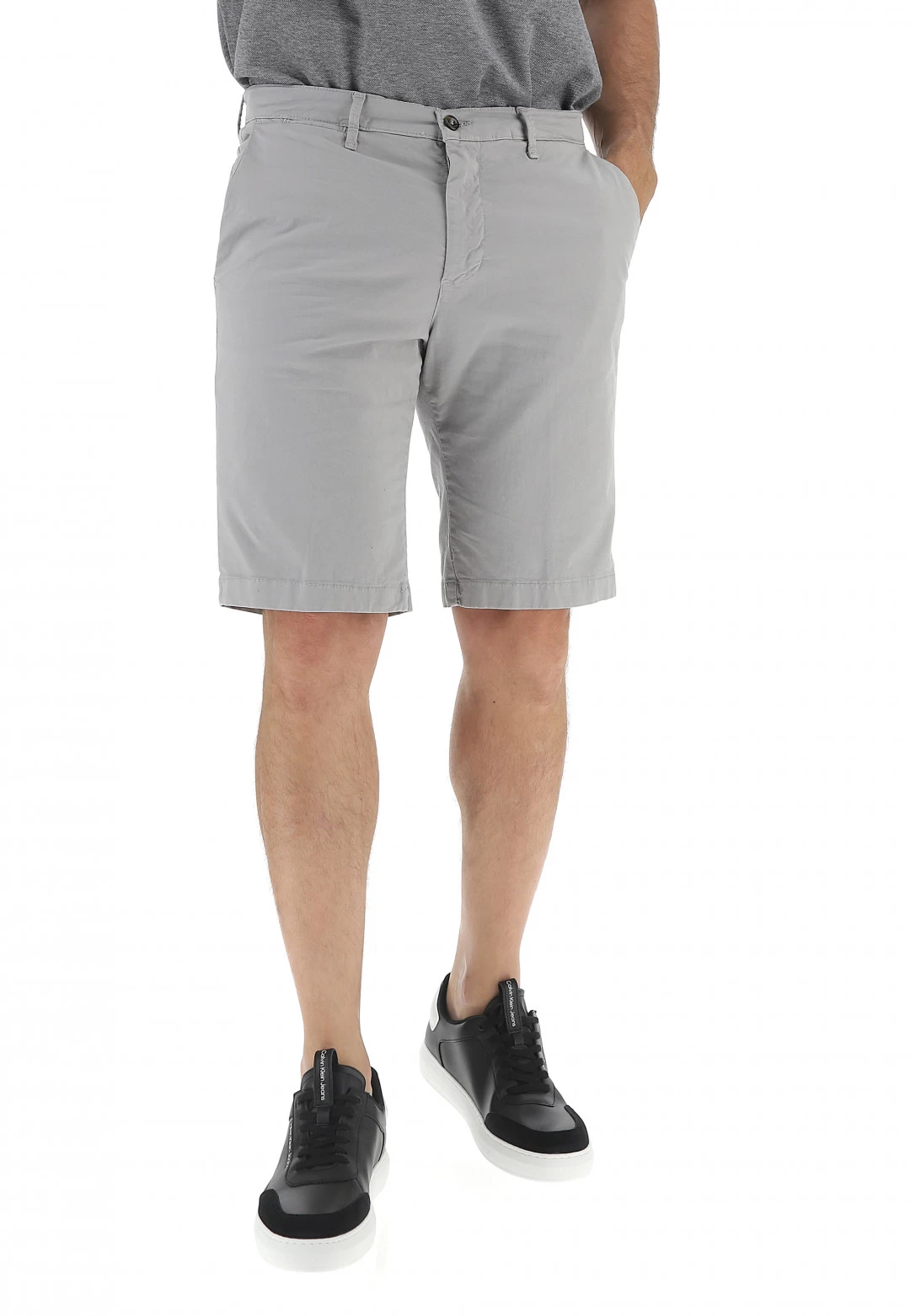 Bermuda Chino Four.ten Uomo Tinta Unita Elasticizzato 3 Bermuda Chino Four.ten Uomo Tinta Unita Elasticizzato