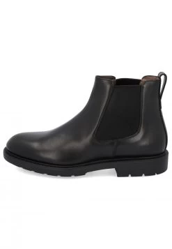 Stivaletto In Pelle Nera Con Elastici Nerogiardini I001663u