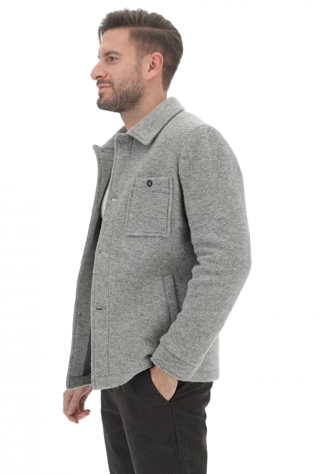 Cappottino Taglio Giacca In Lana Cotta 8.9 Uomo 4 Cappottino Taglio Giacca In Lana Cotta 8.9 Uomo - immagine 2