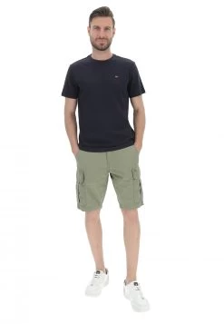 T-shirt Napapijri Uomo In Ccotone Con Bandierina Logo Ricamata -Negozio Da Uomo Alla Moda d21b8447190d7f91db885d13046ce768