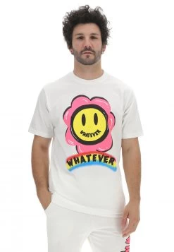 T-shirt Whatever Con Maxi Stampa Fiore Smile Frontale
