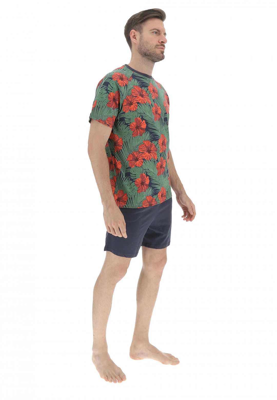 Pigiama Corto Promise Uomo Con T-shirt Floreale 4 Pigiama Corto Promise Uomo Con T-shirt Floreale - immagine 2