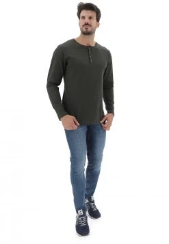 Maglia Manica Lunga èks In Cotone Con Chiusura A Serafino Uomo -Negozio Da Uomo Alla Moda d776bb112501de5aa26d8990c7df9dd2