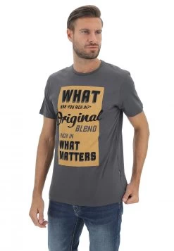 T-shirt Blend Manica Corta In Cotone Con Stampa Al Centro