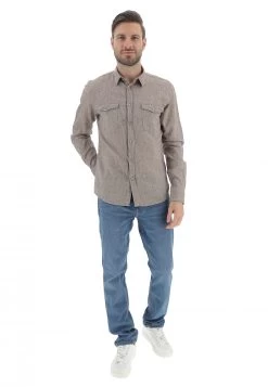 YES.ZEE Camicia In Lino Fiammato Yes Zee Uomo Tinta Unita -Negozio Da Uomo Alla Moda d7d00cde3eefd97b50050c592ecac21a