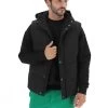 Gilet Con Cappuccio Uomo !solid Con Tasche Frontali