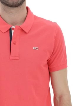 Polo Tommy Jeans In Cotone Piquet Con Bandierina Logo Applicata -Negozio Da Uomo Alla Moda db046a7d09119fca150e4b992bdcc17b