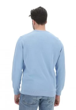 Maglioncino Girocollo Lacoste Uomo Tinta Unita Con Logo A Contrasto Sul Petto -Negozio Da Uomo Alla Moda dd5d10dccafdc46c9fa482a48b785952