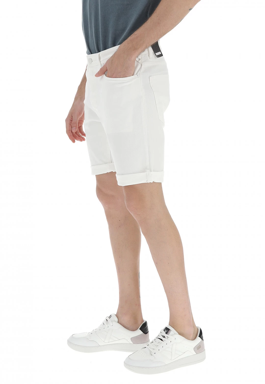 Bermuda In Jeans Replay Tapered Fit Uomo 4 Bermuda In Jeans Replay Tapered Fit Uomo - immagine 2