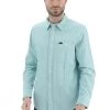 Camicia Casual Lee Uomo In Misto Lino E Cotone Con Taschino Tinta Unita