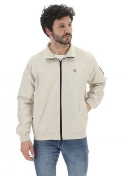 Calvin Klein Jeans Giubbino Calvin Klein Uomo Tinta Unita Con Zip E Logo A Contrasto