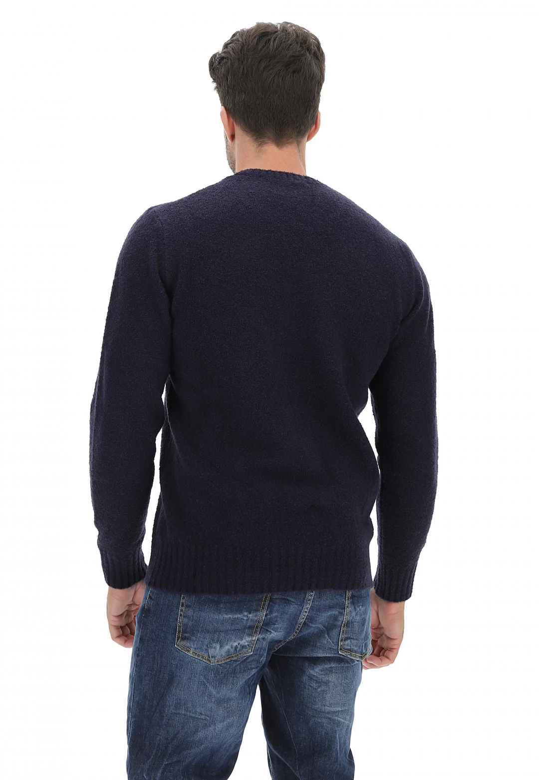 Maglione Girocollo Effetto Boucle Misto Lana 10 Maglione Girocollo Effetto Boucle Misto Lana - immagine 8