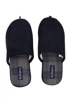 Ciabatte De Fonseca Roma In Tessuto Blu E Sottopiede Grigio Tartan -Negozio Da Uomo Alla Moda e58b6aae27fa12bdd8f732f7401622b2