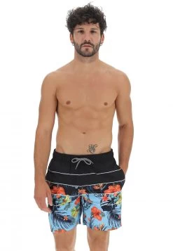 Boxer Da Mare Stampa Fiori Hawaiani All Over Blend Uomo
