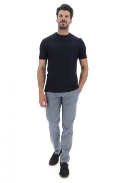 T-shirt Girocollo In Cotone Stretch Morgano -Negozio Da Uomo Alla Moda ea030cac8c36e76de63363f1b99a5357