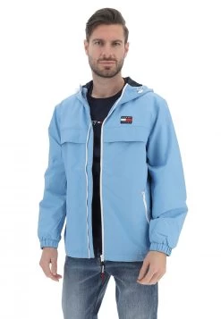 Giubbino In Nylon Tommy Jeans Uomo Con Cappuccio E Dettagli A Contrasto