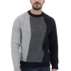 Maglione Girocollo 8.9 Con Rigoni Verticali Made In Italy