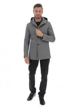 Cappotto Con Cappuccio 8.9 Uomo In Microfantasia Rigata -Negozio Da Uomo Alla Moda ee02078c71f344073499767e5f2eb4f8