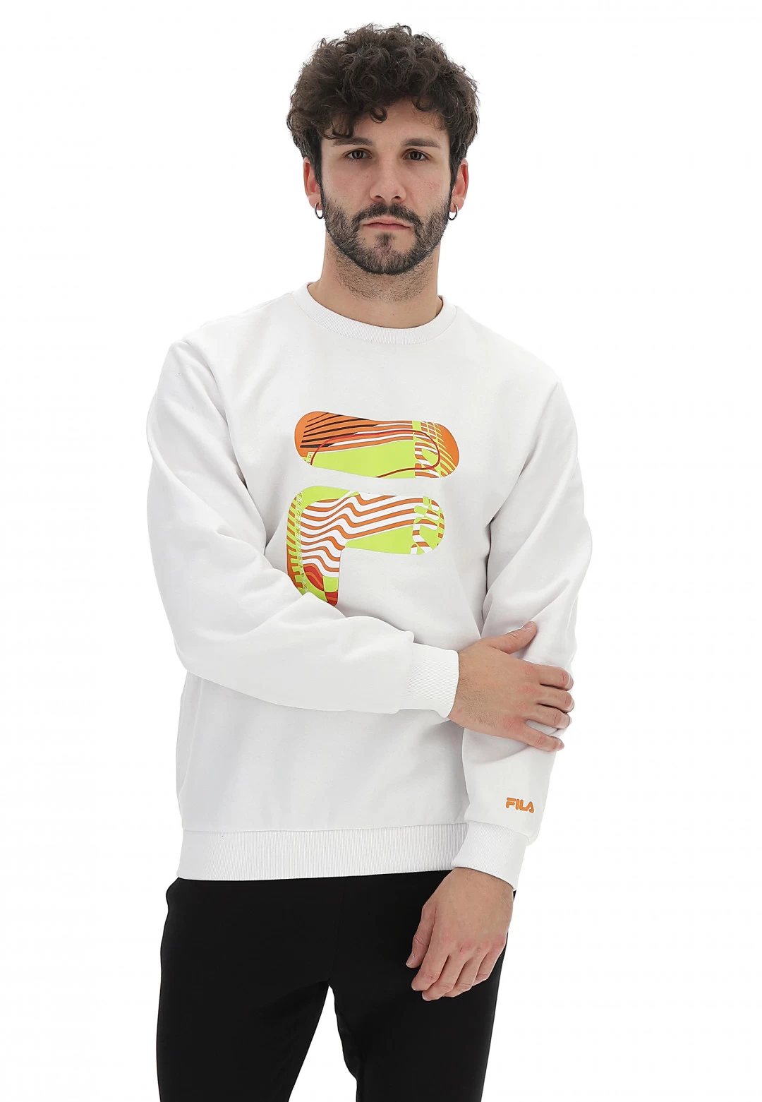 Felpa Uomo Girocollo Fila 689033 Con Logo Multicolor 3 Felpa Uomo Girocollo Fila 689033 Con Logo Multicolor