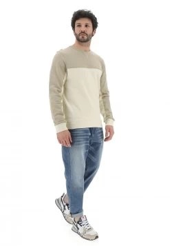 Felpa Girocollo Blend Uomo Bicolor Con Cuciture A Vista -Negozio Da Uomo Alla Moda ef113afd797db8c42166de2193268cb3