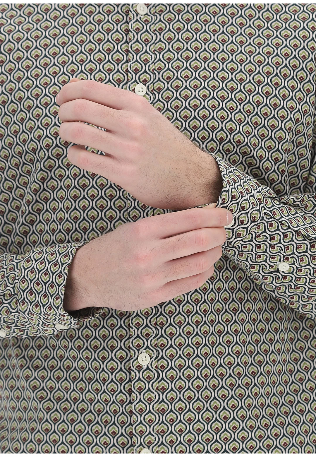 Camicia Age Uomo In Fantasia Multicolor Elasticizzata Slim Fit 6 Camicia Age Uomo In Fantasia Multicolor Elasticizzata Slim Fit - immagine 4