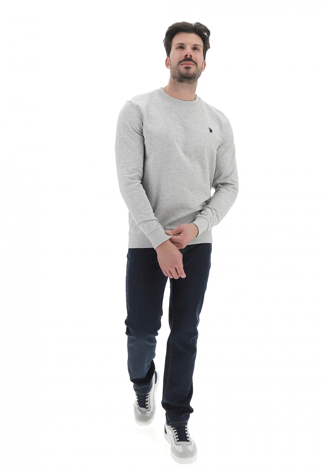 Felpa Girocollo U.s. Polo Assn. Uomo Basic Con Logo Piccolo Ricamato A Contrasto 11 Felpa Girocollo U.s. Polo Assn. Uomo Basic Con Logo Piccolo Ricamato A Contrasto - immagine 9