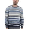 Magliocnino Girocollo Re Del Mare Uomo Con Lavorazione Punto Riso A Righe -Negozio Da Uomo Alla Moda fa4cff8d8dcdea1c3cf874ef7f238002