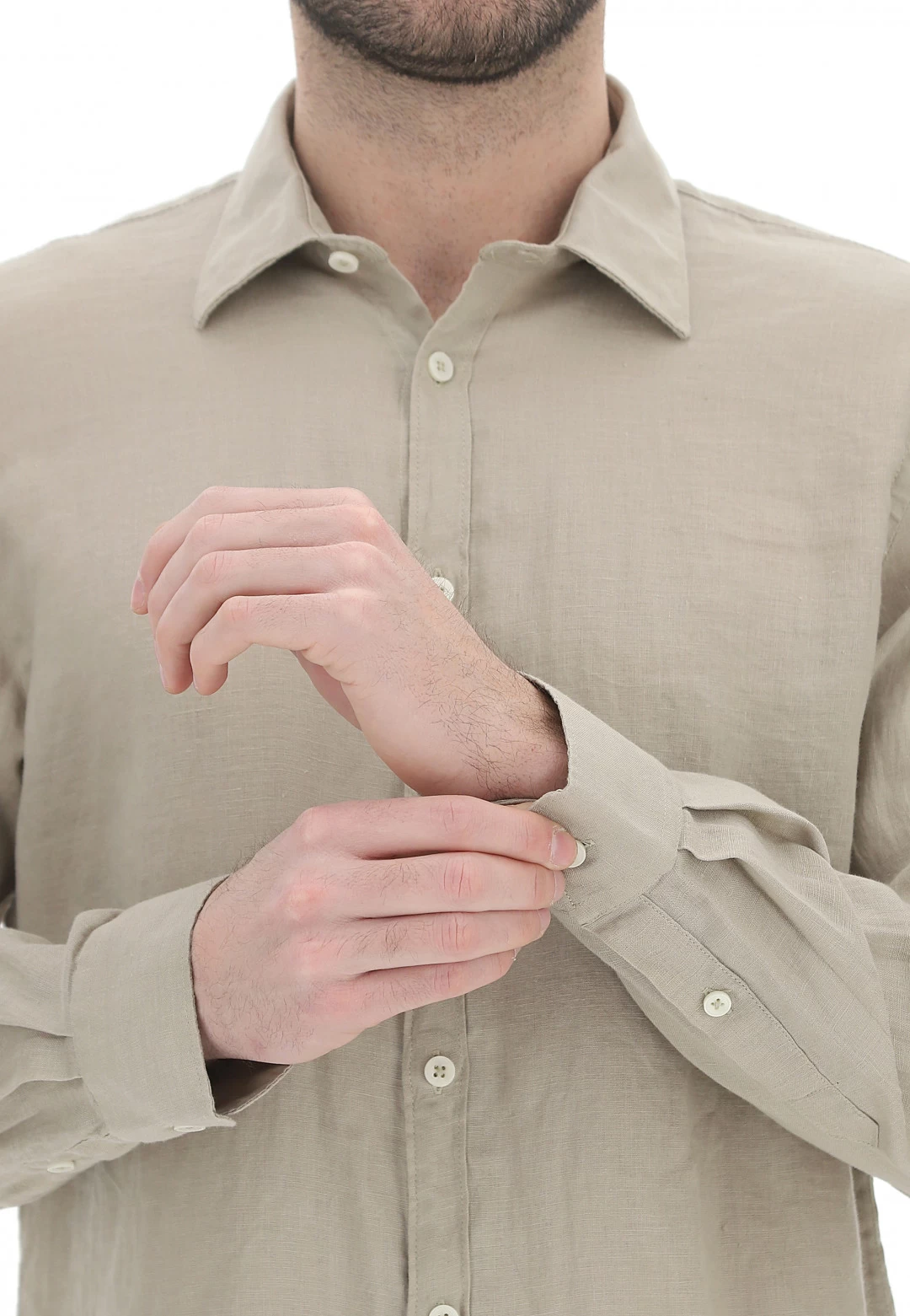 Camicia In 100% Lino Age Uomo Tinta Unita 6 Camicia In 100% Lino Age Uomo Tinta Unita - immagine 4