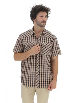 Camicia Manica Corta Quadrettata Wrangler W5h84m81a